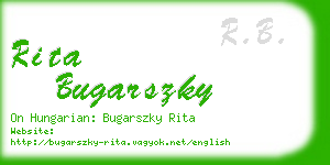 rita bugarszky business card